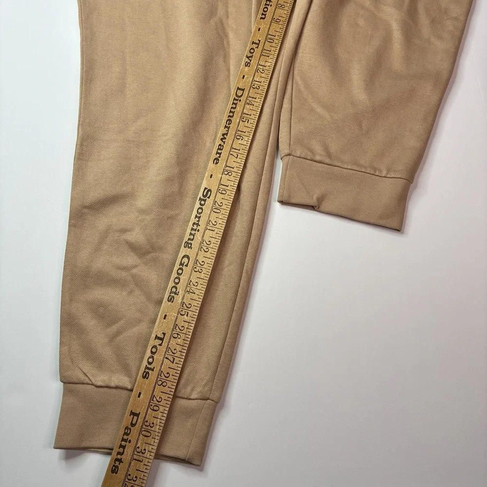 NWT Adidas Feelcozy Sweatpants 3XLT Sandstone Tan Tapered Fleece Joggers JX5665